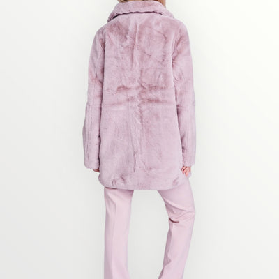 Vivienne Dust Pink Faux Fur Coat