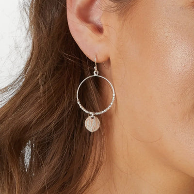 Dominique Silver Mini Hoop Earrings