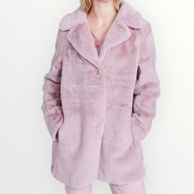 Vivienne Dust Pink Faux Fur Coat