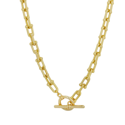 London y-bar gold necklace