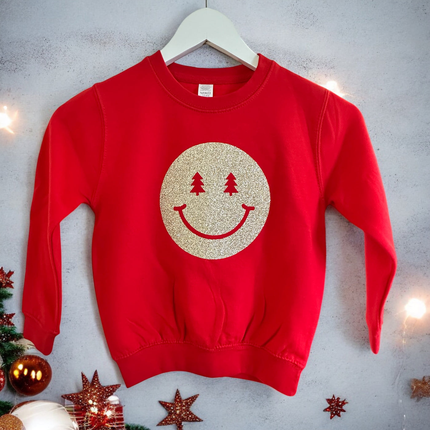 Smiley Christmas Face Kids & Adult Sweatshirt