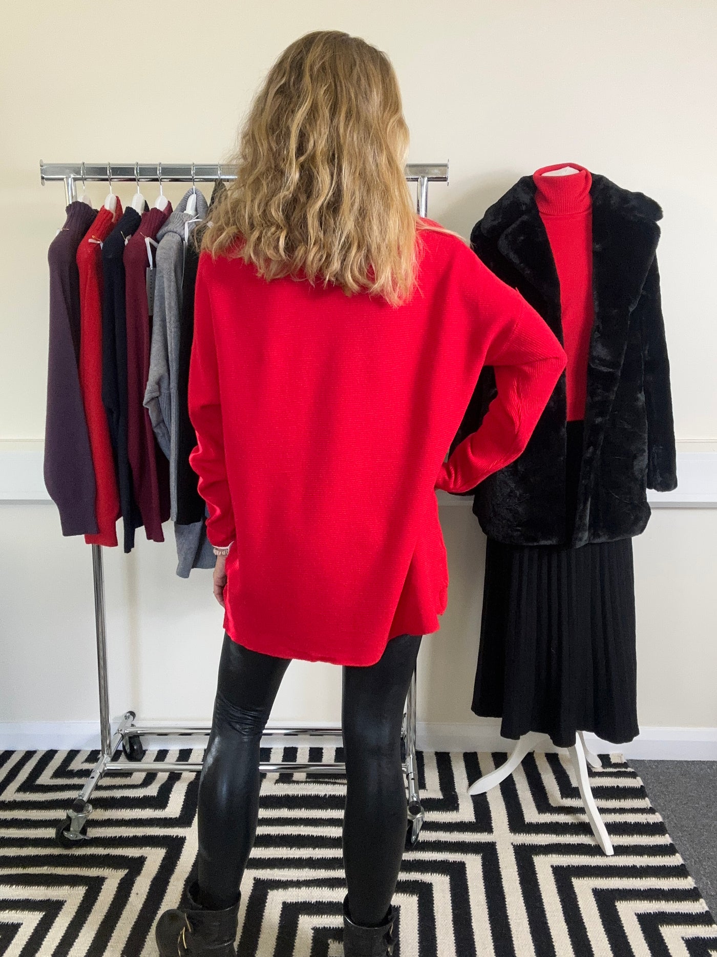 Bow Jumper in Red