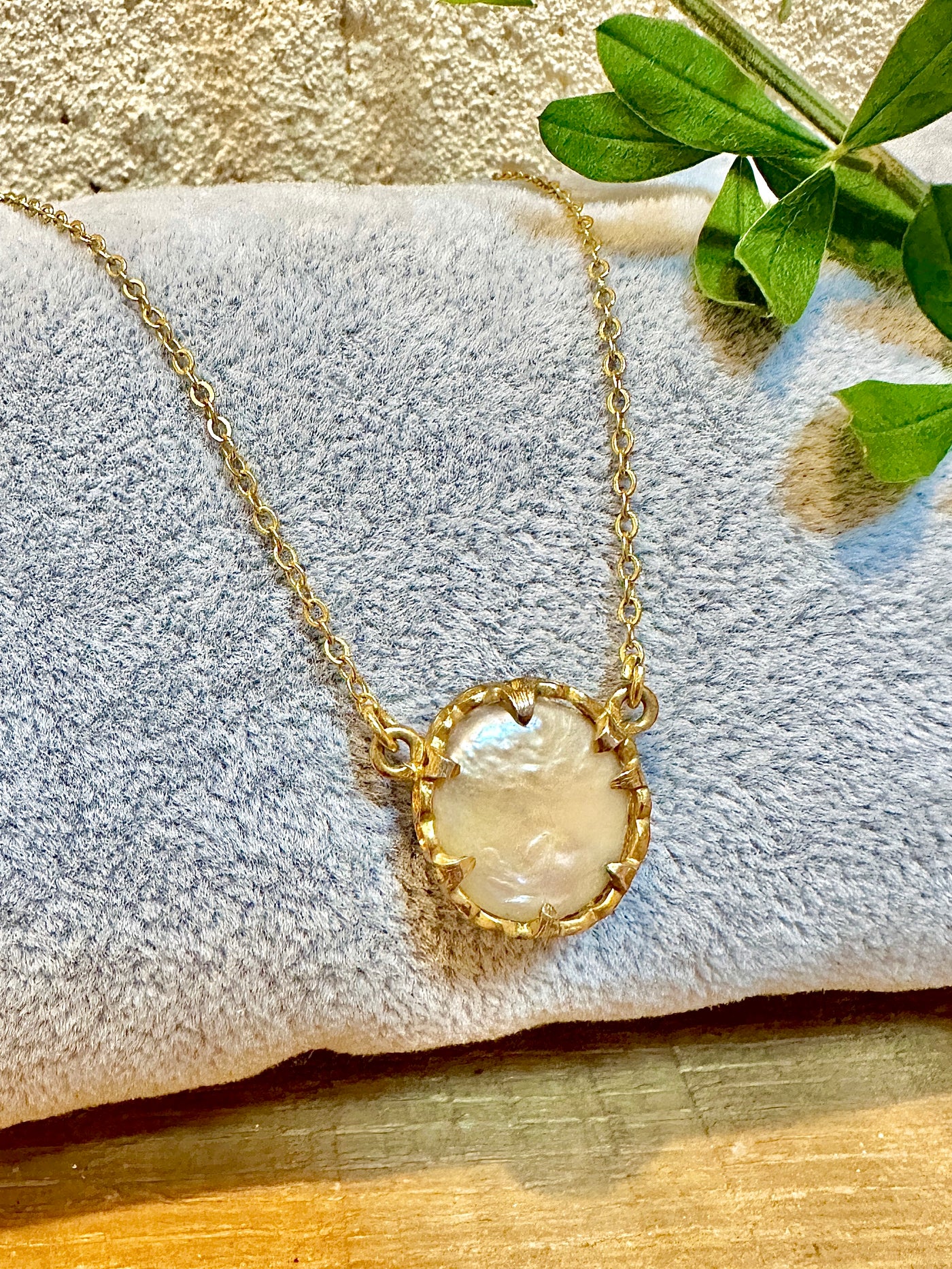 Mimosa Gold Pearl Earrings