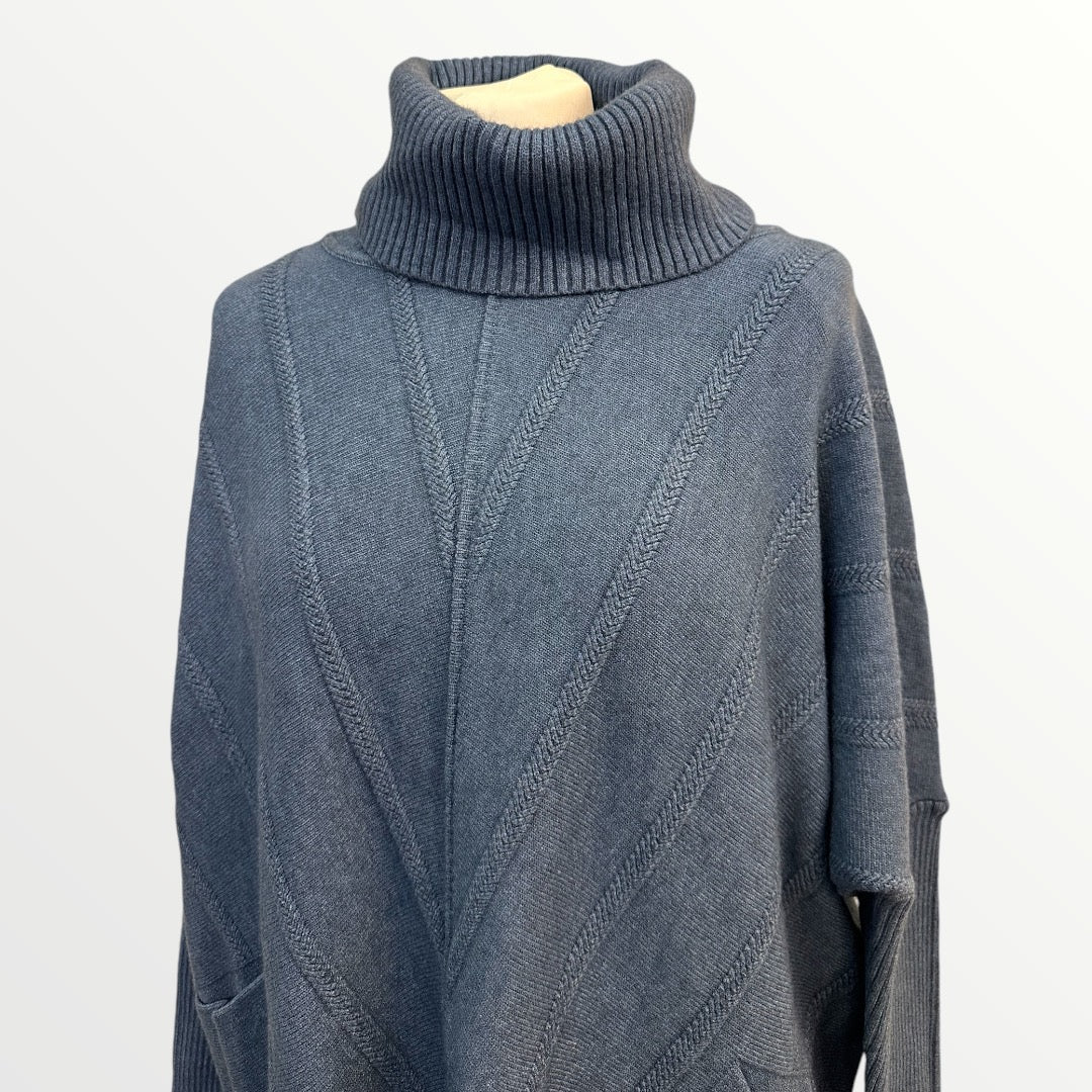 Chevron Roll Neck Pocket Jumper (several colours)