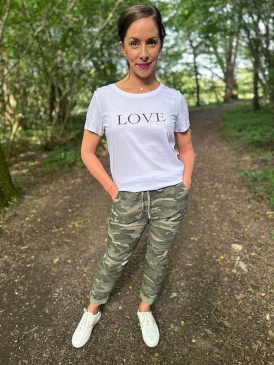 Love & Luxe T Shirt with Navy
