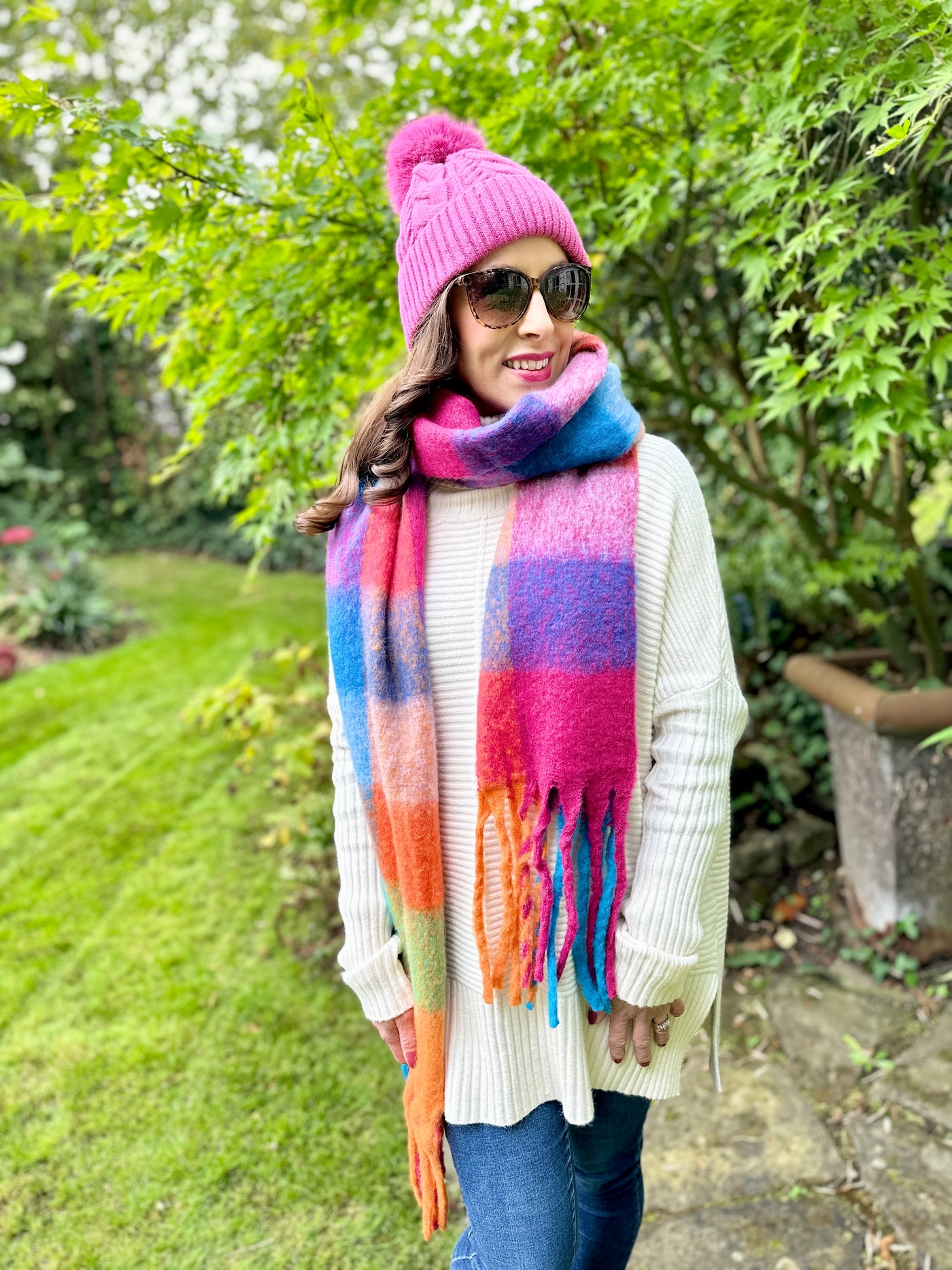 Libby Scarf in Multi Colour Brights