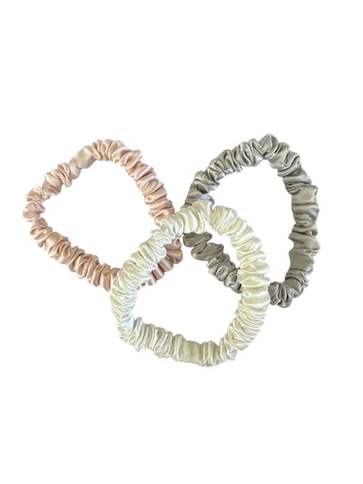 100% Mulberry Silk Scrunchies (thin)