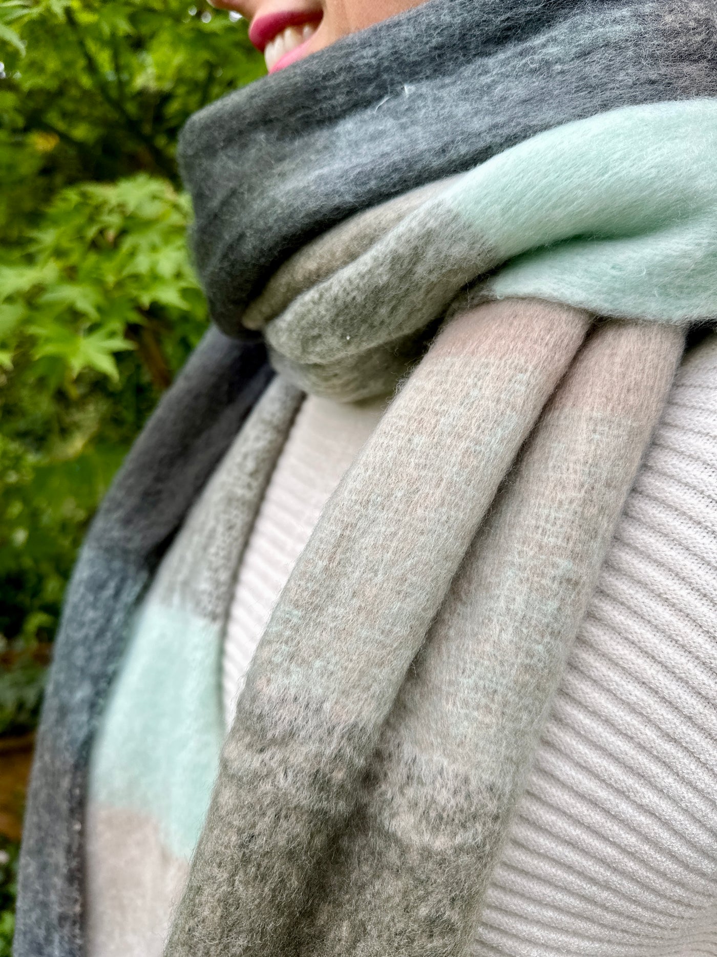 Amy Scarf in Black & Beige