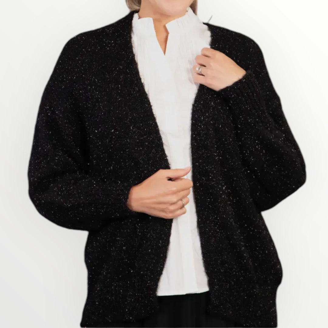 Sally Black Glitter Cardigan