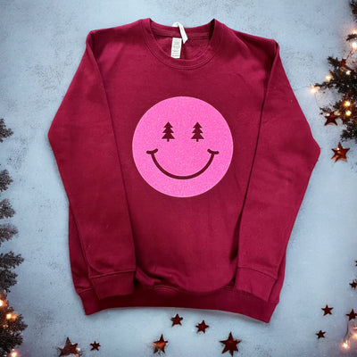 Smiley Christmas Face Kids & Adult Sweatshirt