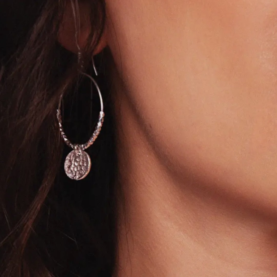 Dominique Silver Mini Hoop Earrings