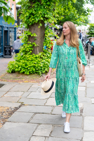 Amber Dress in Emerald Green