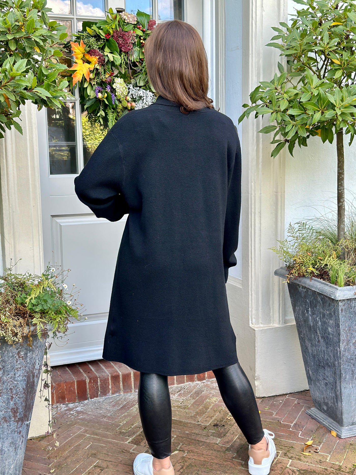 Evie Long Cardigan in Classic Black
