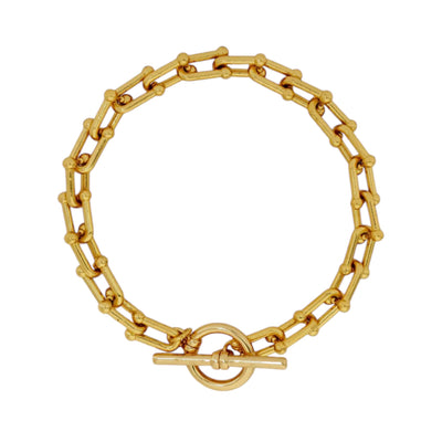 London t-bar gold bracelet