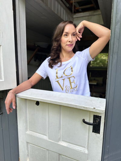 Love & Luxe T Shirt with Gold