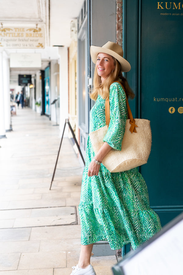 Amber Dress in Emerald Green