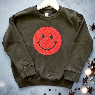 Smiley Christmas Face Kids & Adult Sweatshirt