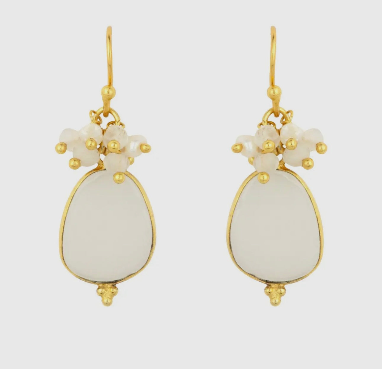 Willow White Chalcedony Earrings