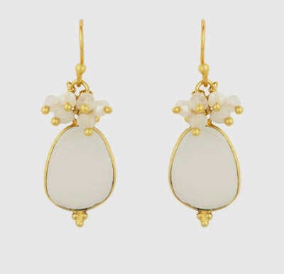 Willow White Chalcedony Earrings