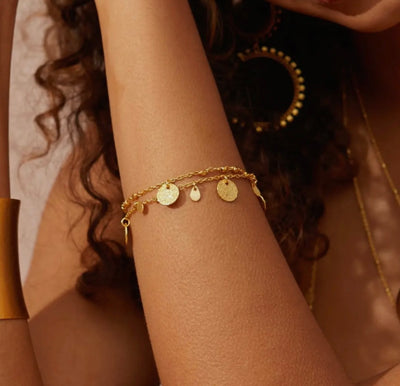 Athens Gold Coin Bracelet