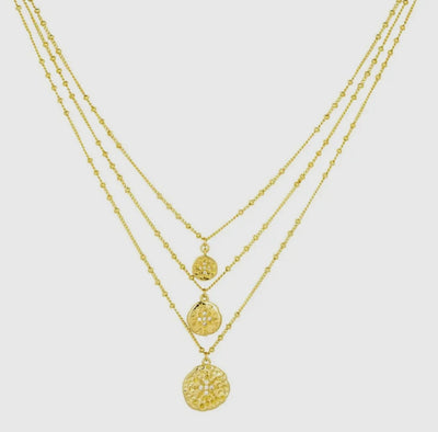 Roma Gold Coin Layer Necklace