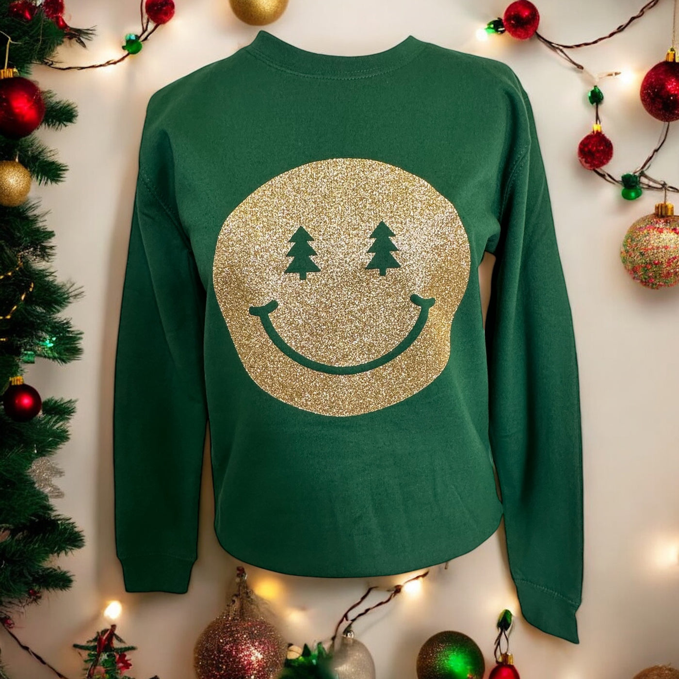 Smiley Christmas Face Kids & Adult Sweatshirt