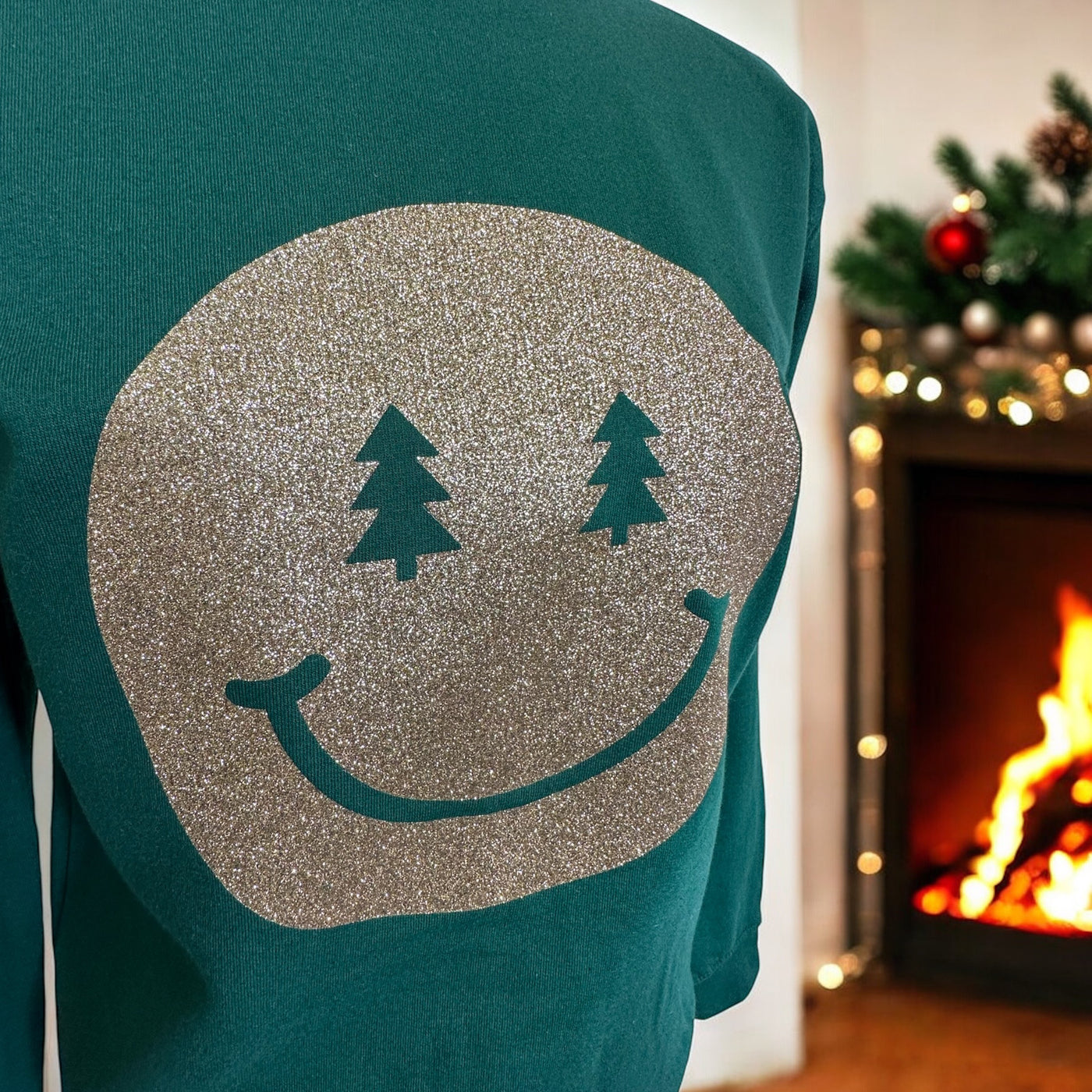 Smiley Christmas Face Kids & Adult Sweatshirt