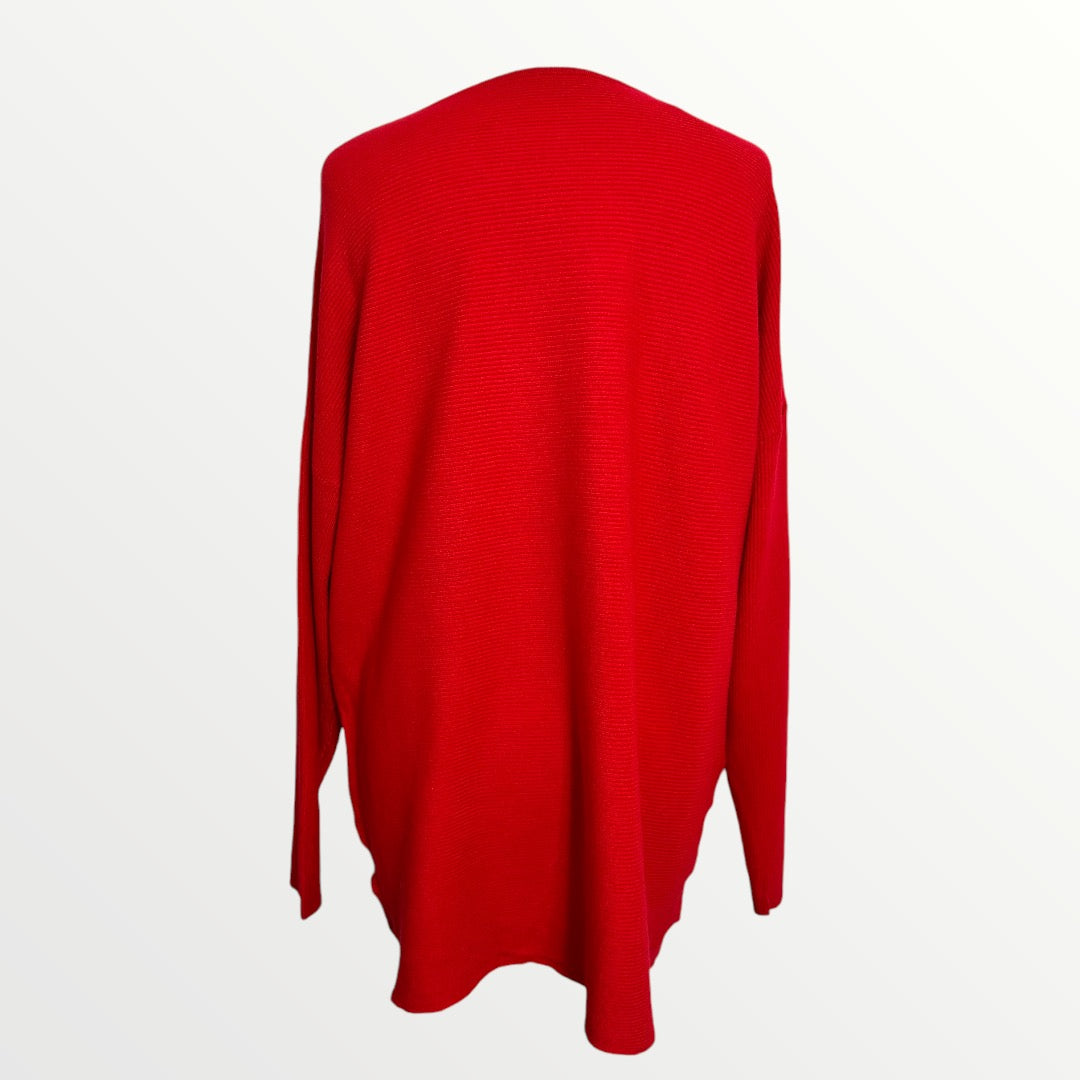 Sequin Star Jumper in Red