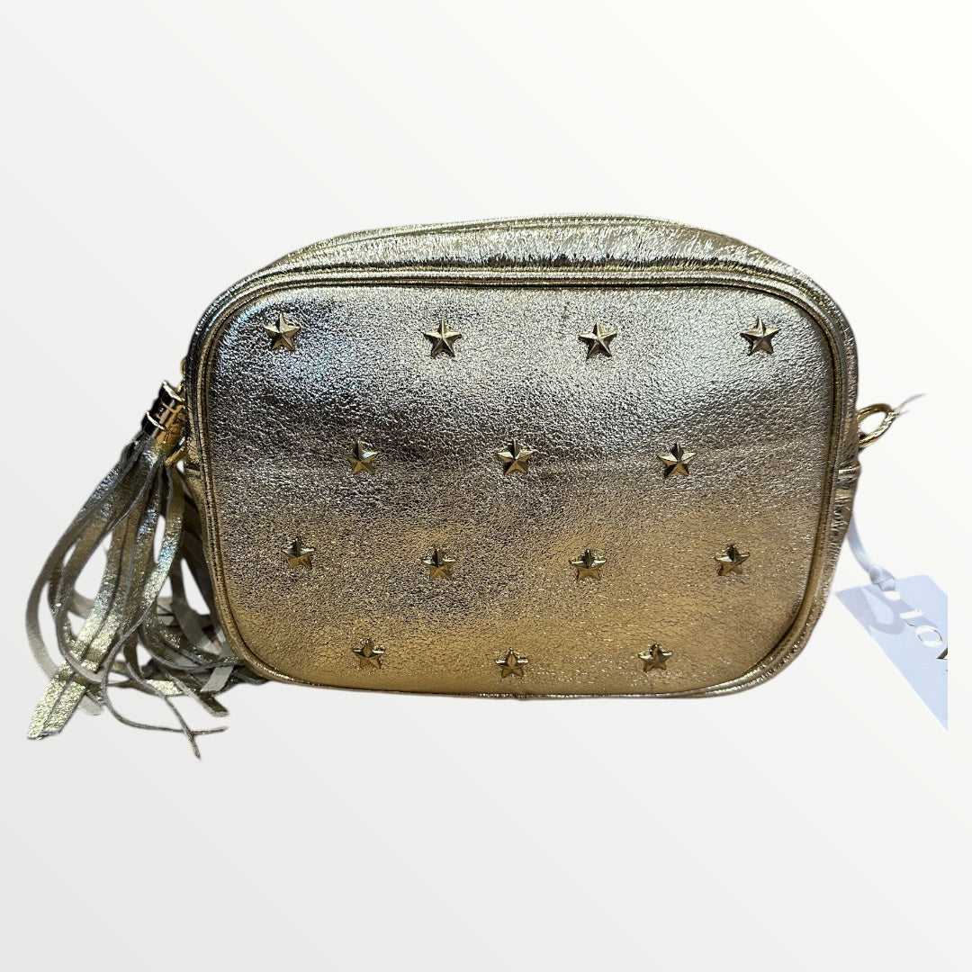 Gold Star Leather Crossbody Bag