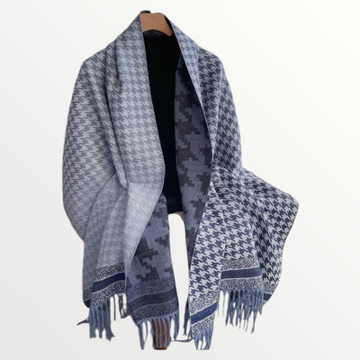 Blue Dogtooth Scarf