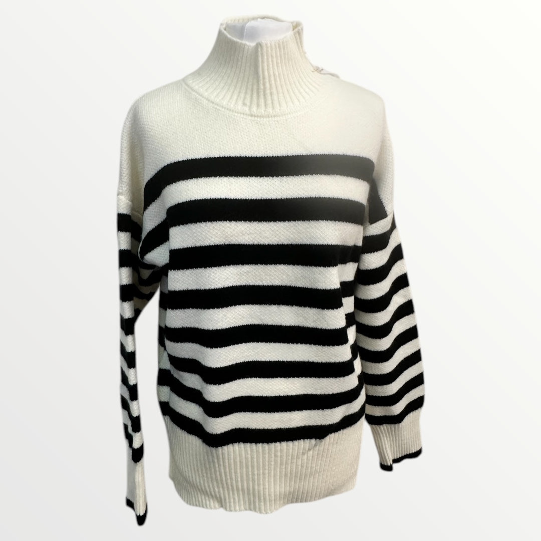 Cream black stripe jumper