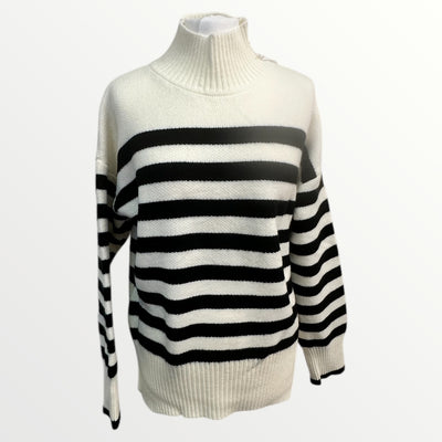 Cream black stripe jumper