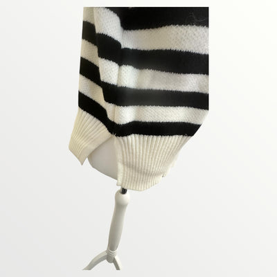 Cream black stripe jumper