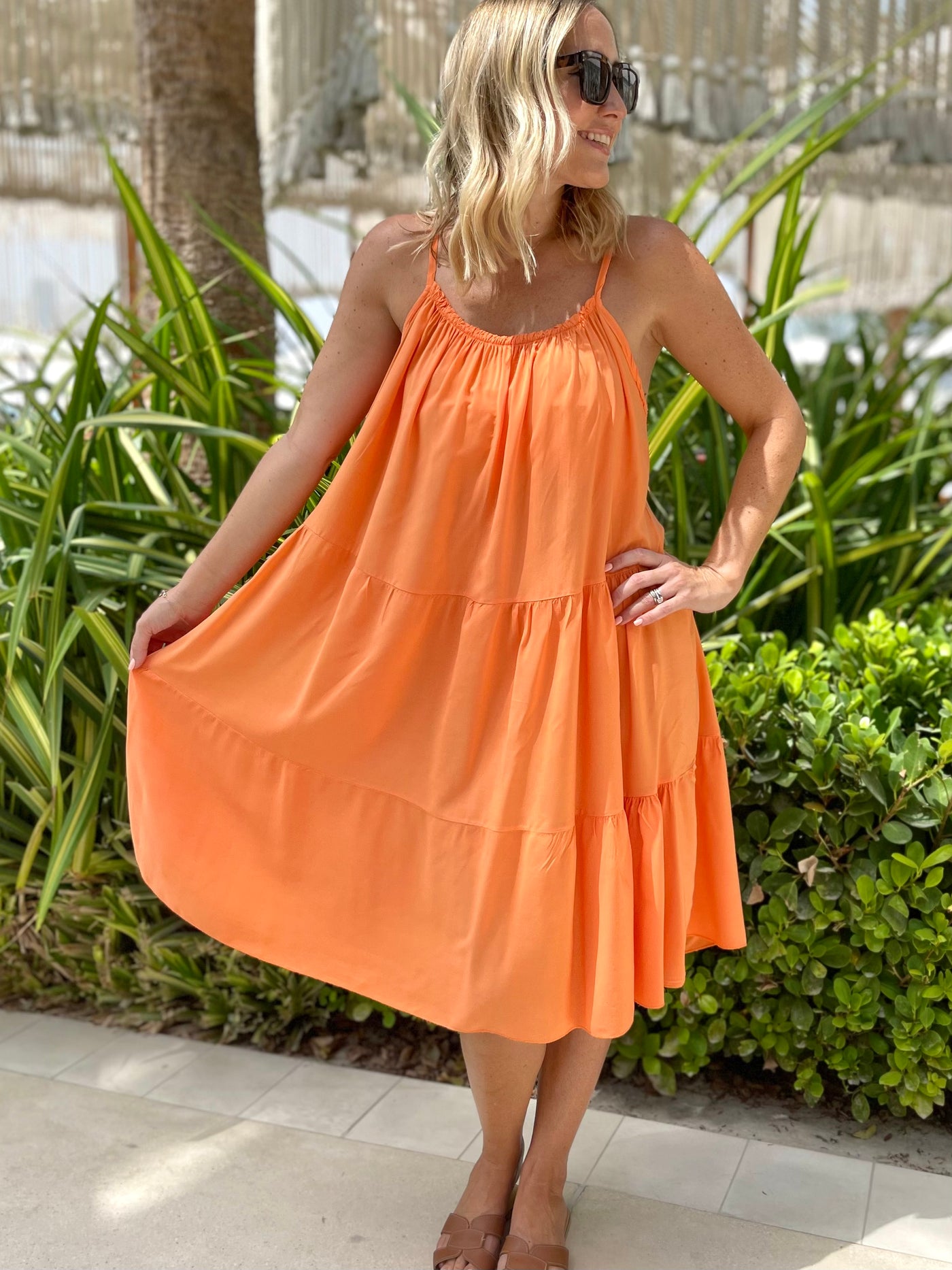 Georgie Sundress in Tangerine