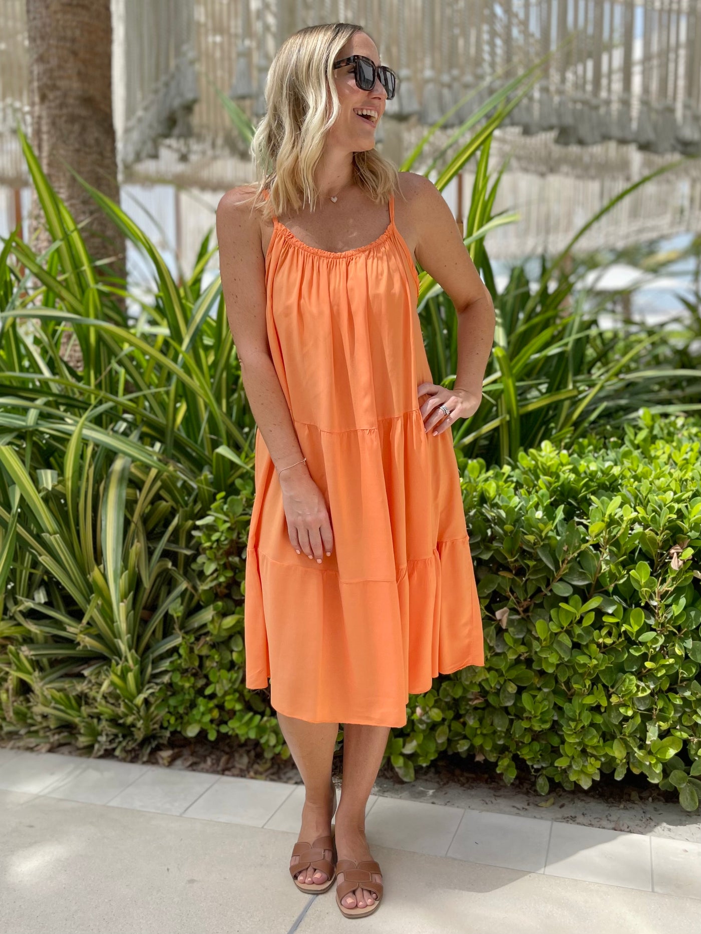 Georgie Sundress in Tangerine