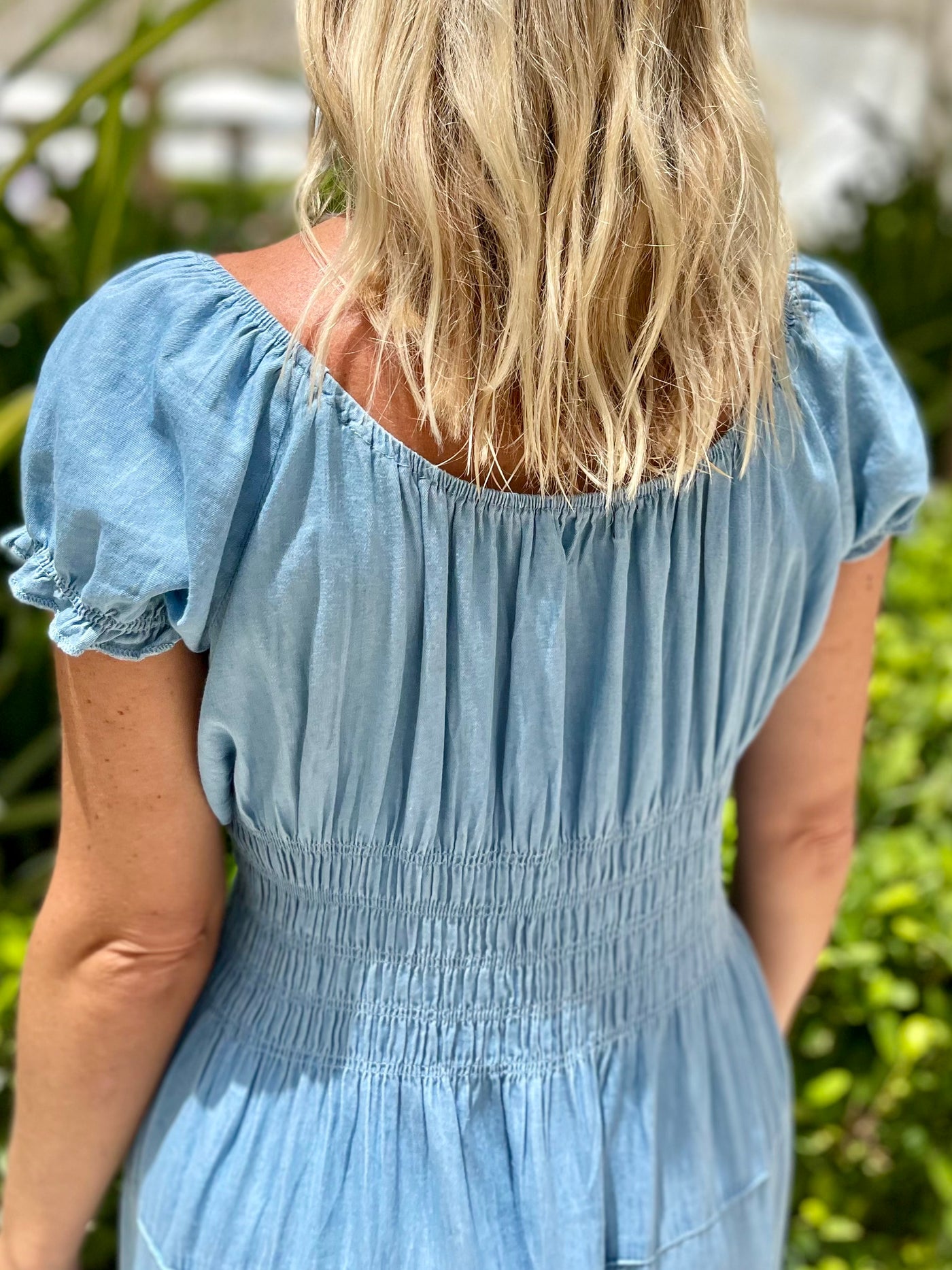 Faye Dress in Chambray