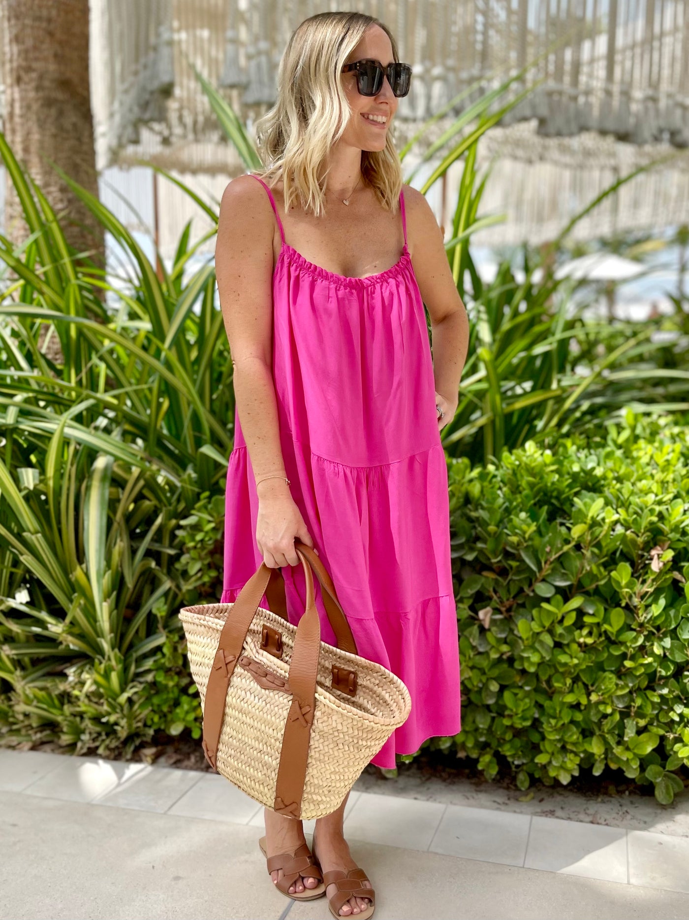 Georgie Sundress in Cerise Pink