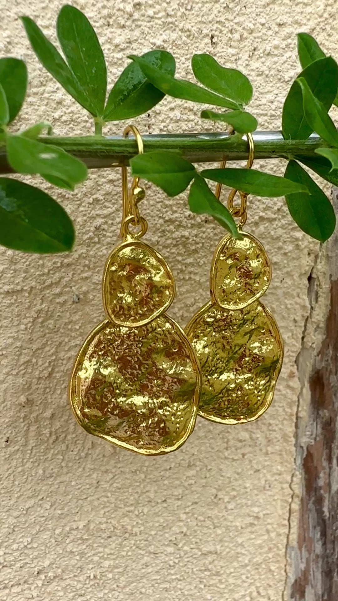 Iris Gold Drop Earrings