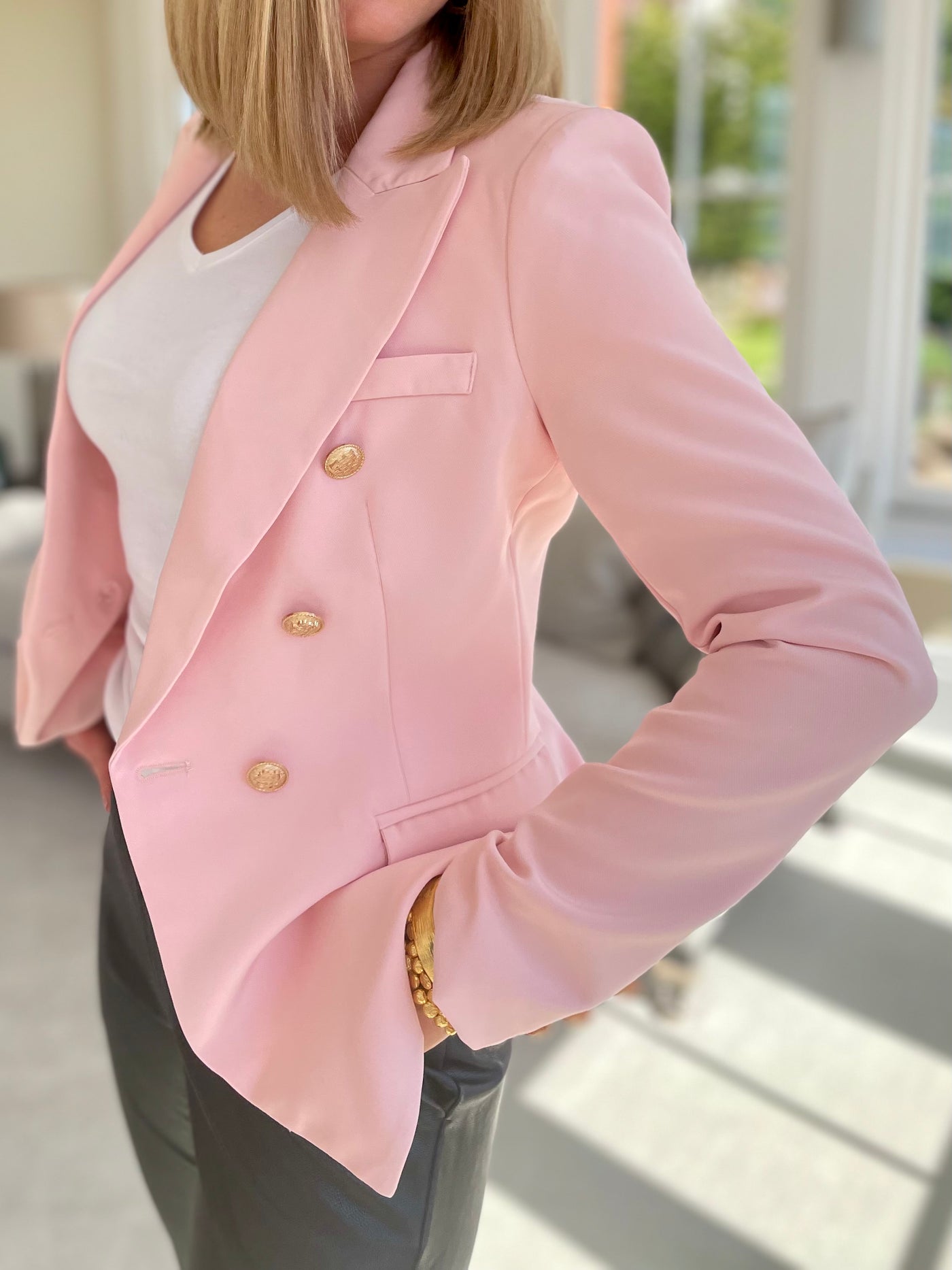 Bianca Blazer in Rose