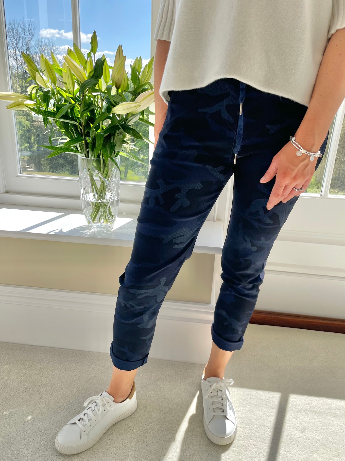 Magic Camo Trousers in Navy
