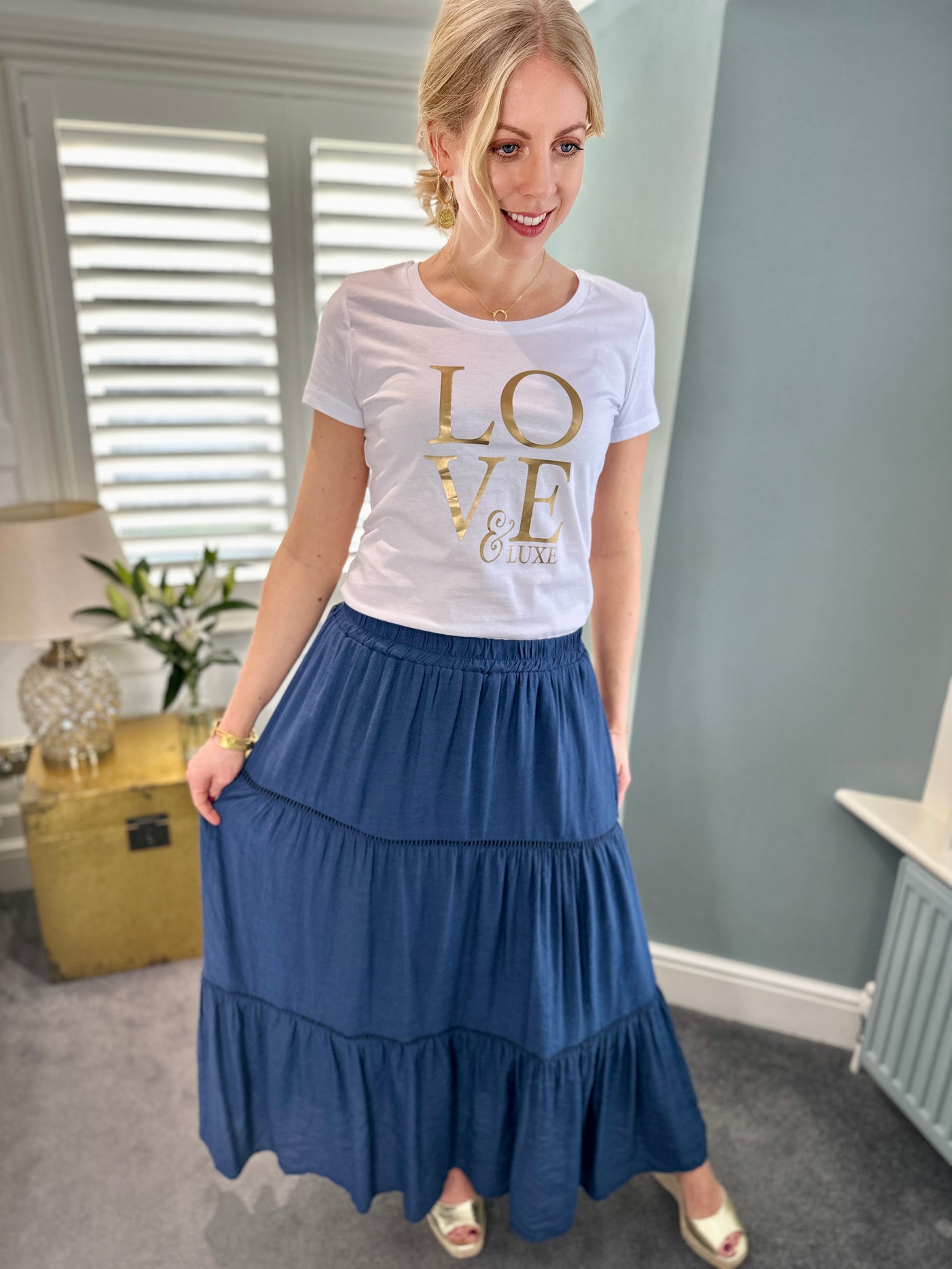 Sienna Skirt in Navy