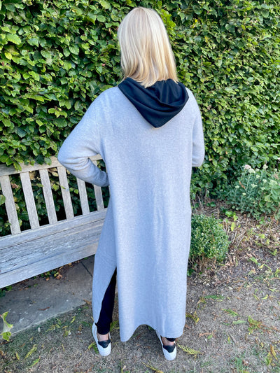 Sandy Full Length Cardigan in Soft Grey