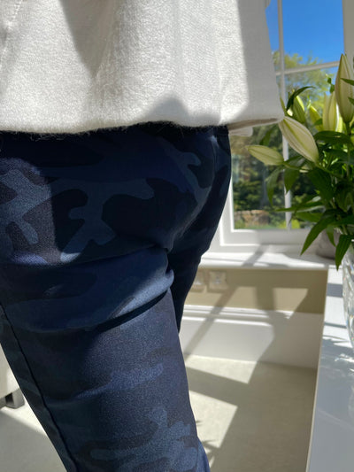 Magic Camo Trousers in Navy
